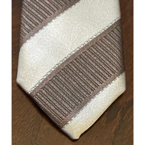 Principessa Brown Hand Made 100% Silk Men’s Neck Tie Made In China - Picture 6 of 9